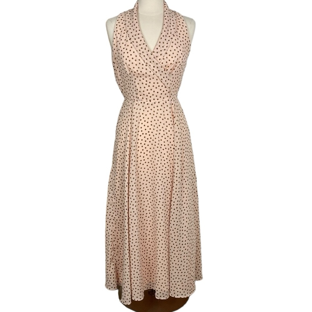 Datiani Vintage Polka Dot Sleeveless Maxi Dress